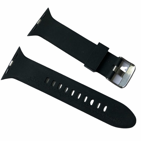 5/$20 NEW BLACK Silicone Buckle Band Apple Watch 38/40/41mm S/M - Picture 4 of 8